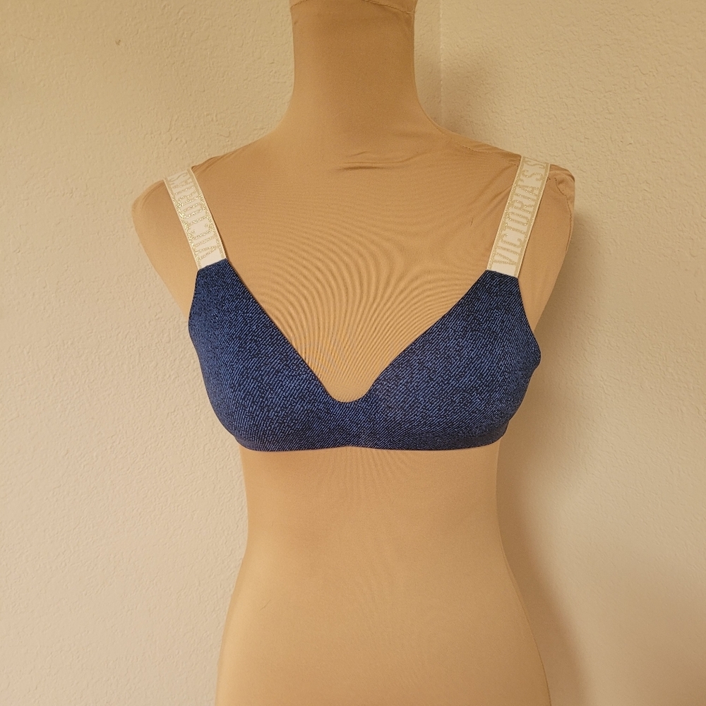 Victoria's Secret Blue T-Shirt Lightly Lined Wireless Bra